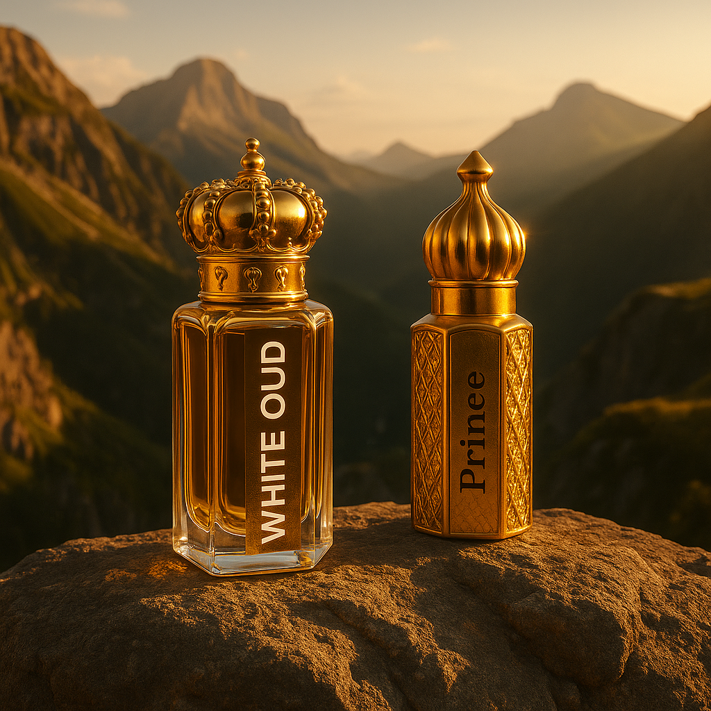 Royal Oud Duo – White Oud & Prince Oud Luxury Attar Collection