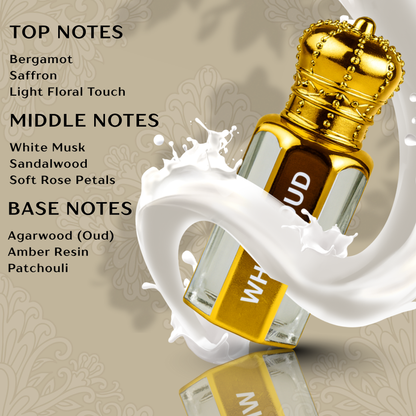 The White Oud Attar - 18ML (12ML BOTTLE FREE)