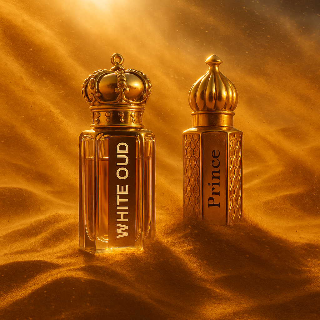 Royal Oud Duo – White Oud & Prince Oud Luxury Attar Collection
